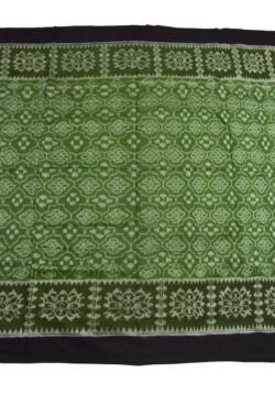 Mehendi Colour Plane Border Sambalpuri Handloom Cotton Saree
