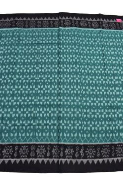 Green Colour Plane Border Sambalpuri Handloom Cotton Saree