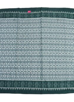 White Colour Plane Border Sambalpuri Handloom Cotton Saree