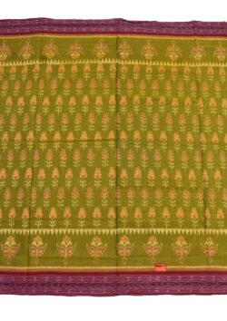 Yellow Colour Plane Border Sambalpuri Handloom Cotton Saree