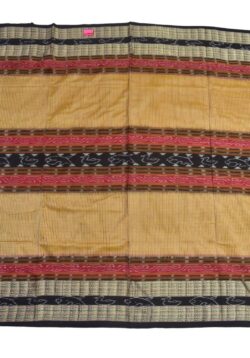 Biscuit Colour Pasapali Design Sambalpuri Handloom Cotton Saree