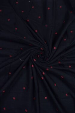 Black Colour Buti Design Sambalpuri Handloom Cotton Fabrics