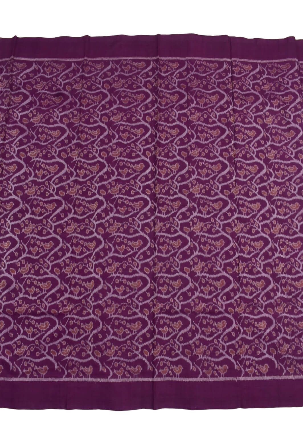 Purple Colour Sambalpuri Handloom Cotton Dress Material - Image 4
