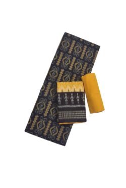 Coffe Colour Sambalpuri Handloom Cotton Dress Material