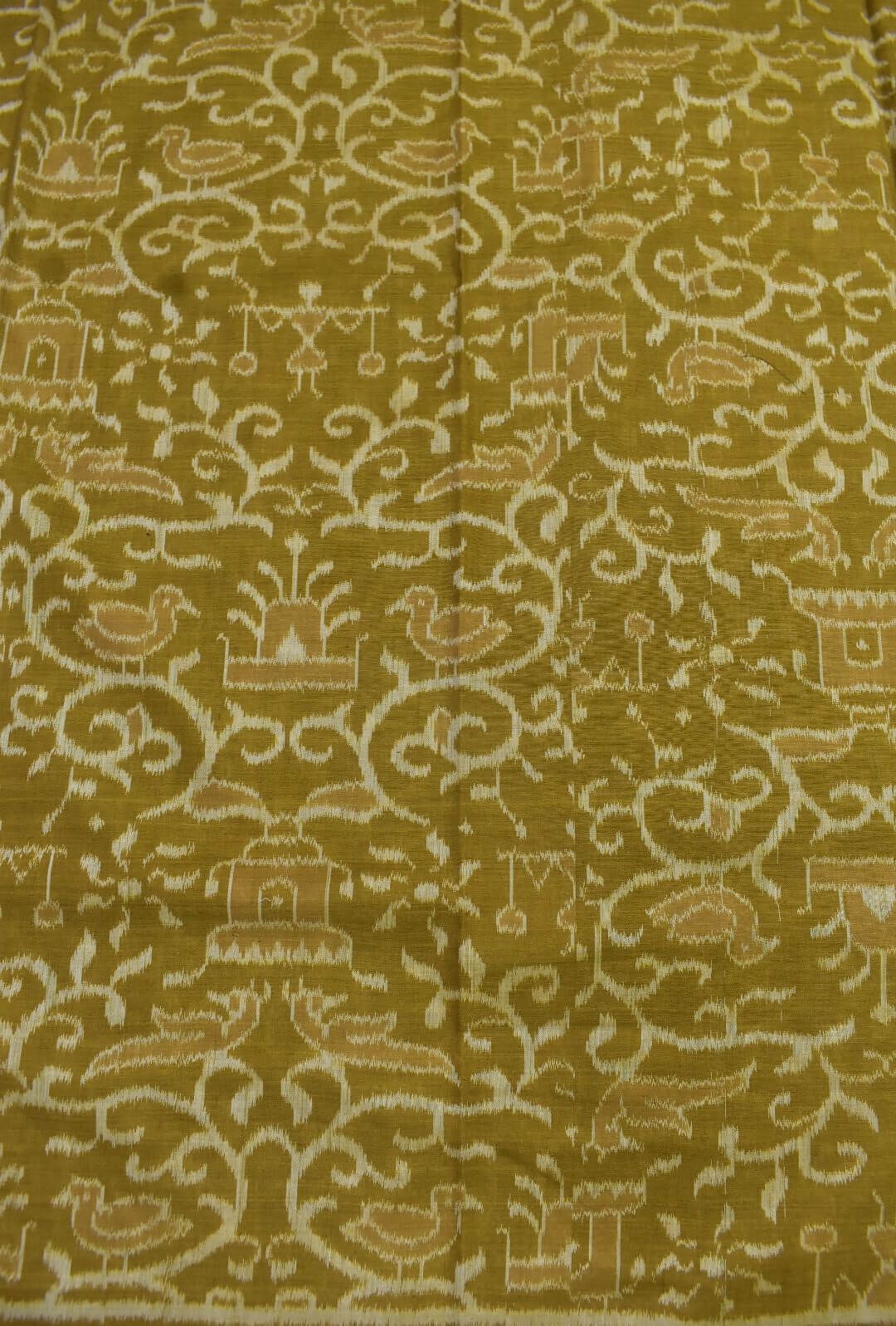 Amber Colour Sambalpuri Handloom Cotton Dress Material - Image 5
