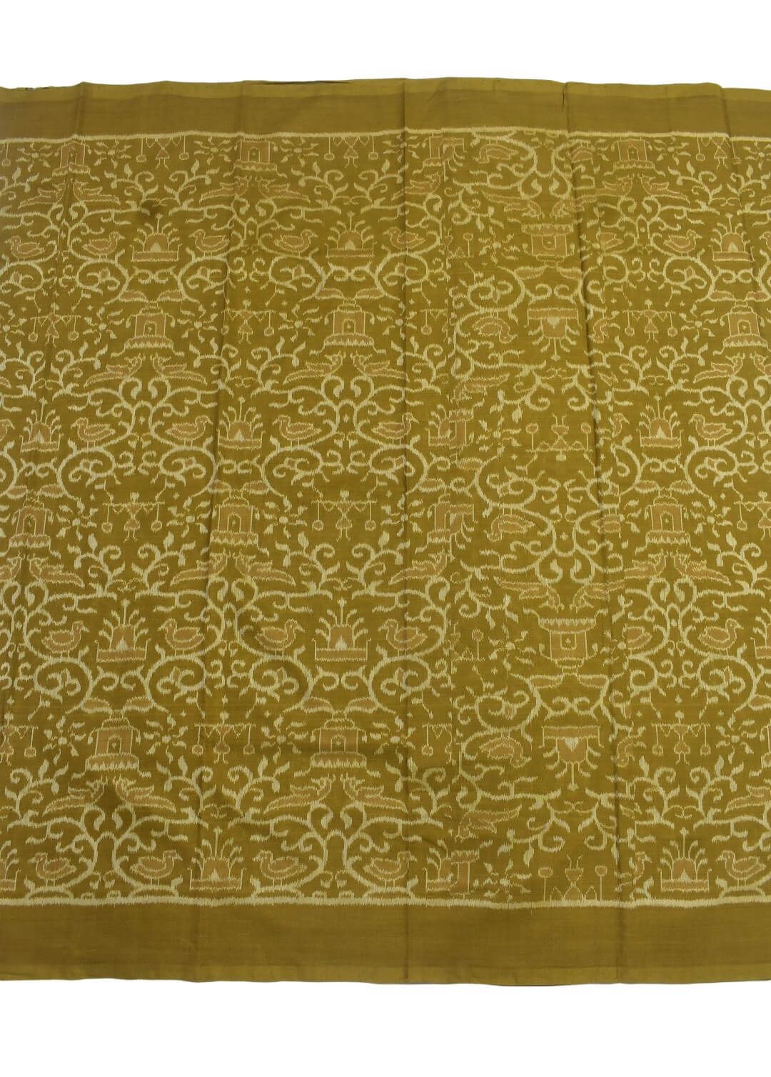 Amber Colour Sambalpuri Handloom Cotton Dress Material - Image 4