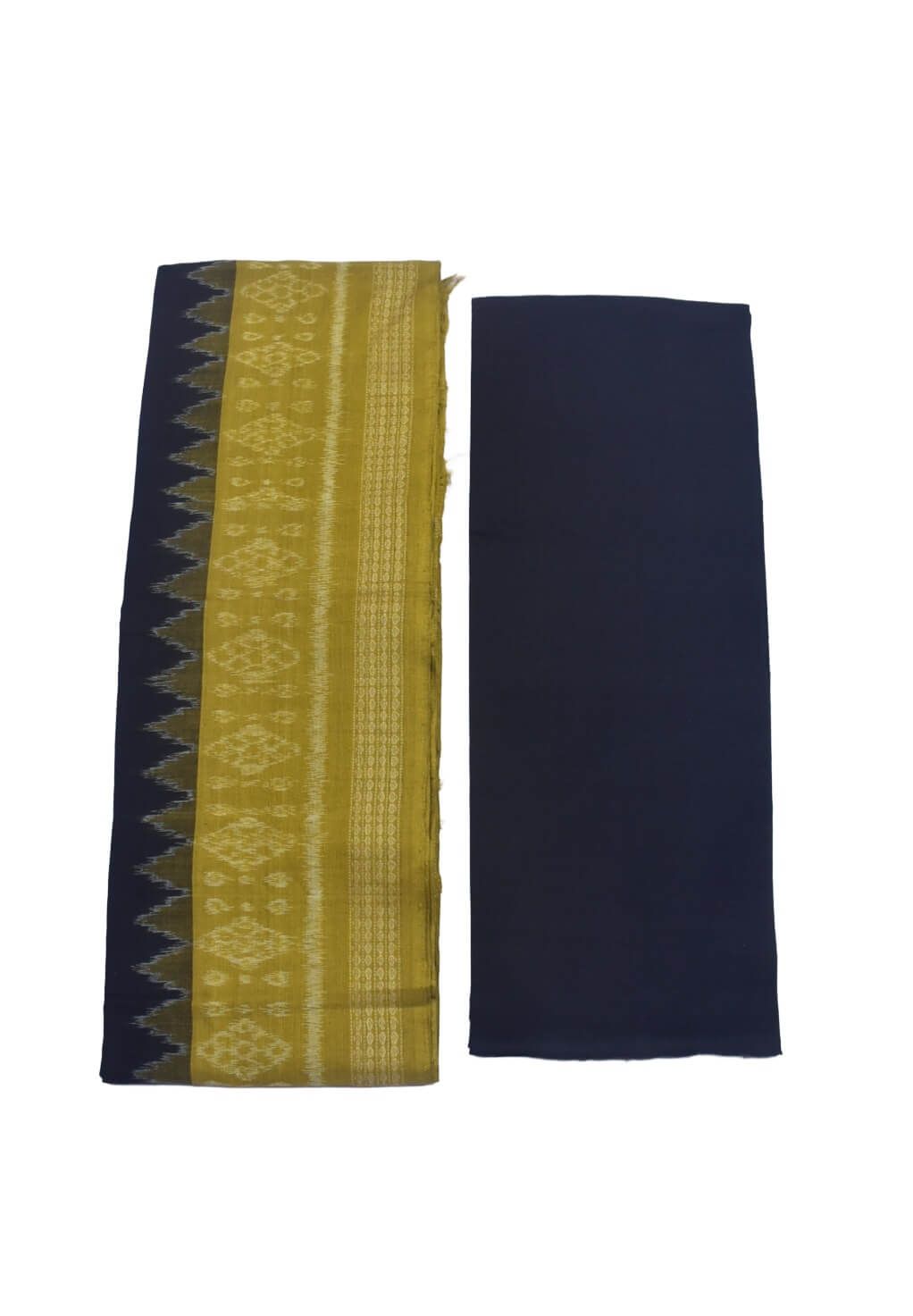 Amber Colour Sambalpuri Handloom Cotton Dress Material - Image 2