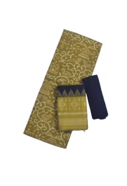 Amber Colour Sambalpuri Handloom Cotton Dress Material