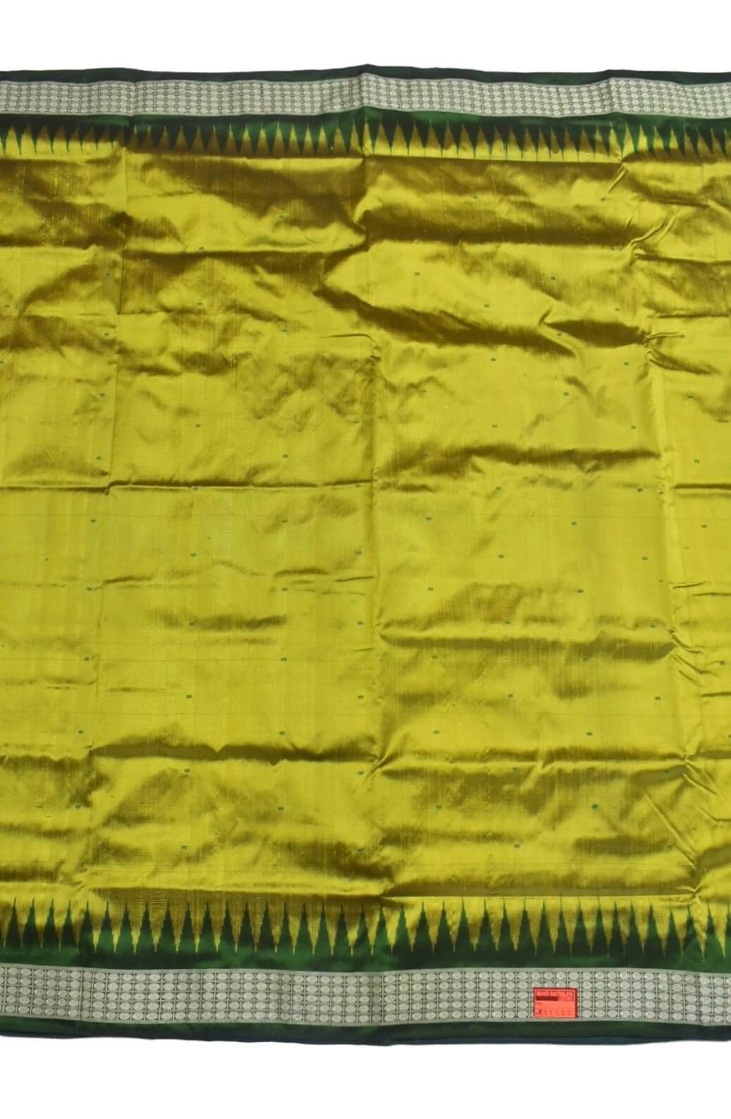 Yellow Colour Sambalpuri Handloom Bandha Silk Saree