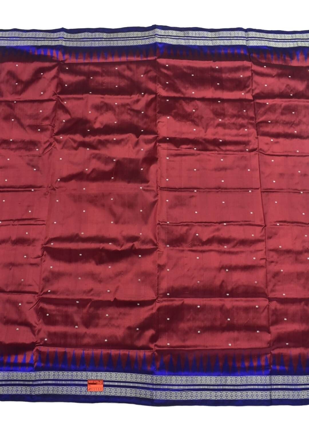Red Colour Sambalpuri Handloom Bandha Silk Saree