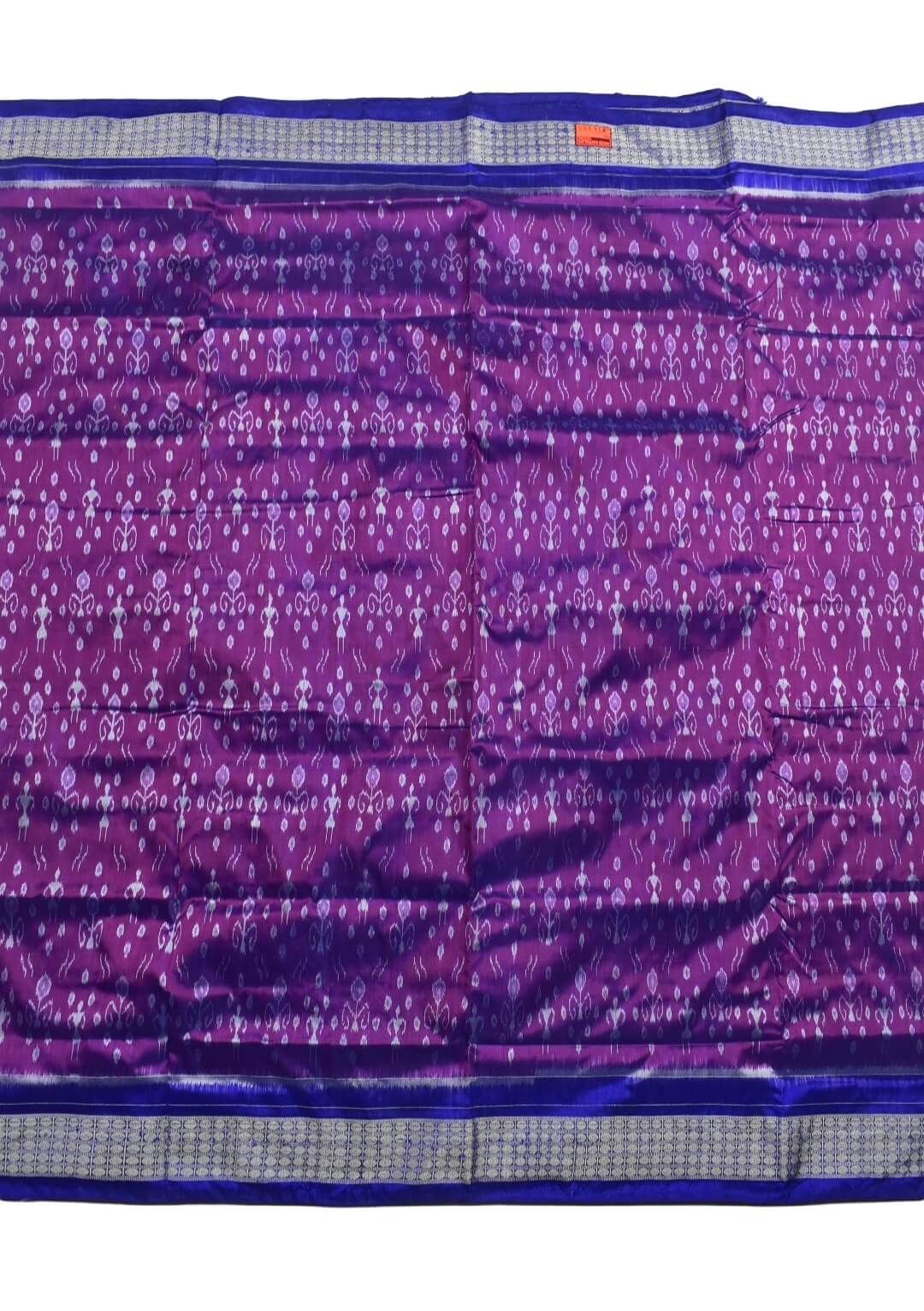 Purple Colour Sambalpuri Handloom Bandha Silk Saree