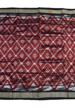 Red Colour Sambalpuri Handloom Bandha Silk Saree