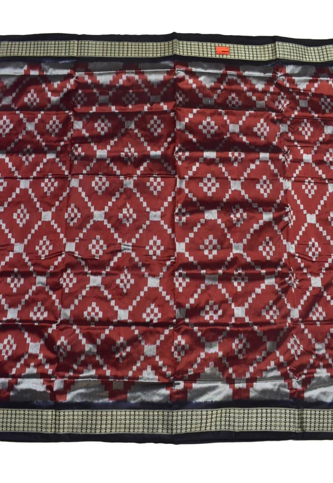 Red Colour Sambalpuri Handloom Bandha Silk Saree
