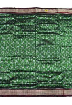 Green Colour Sambalpuri Handloom Bandha Silk Saree