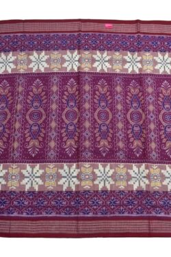 Purple Colour Sambalpuri Handloom Cotton Bandha Saree