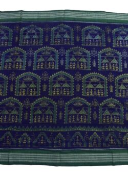 Blue Colour Tribal Design Sambalpuri Handloom Cotton Bandha Saree