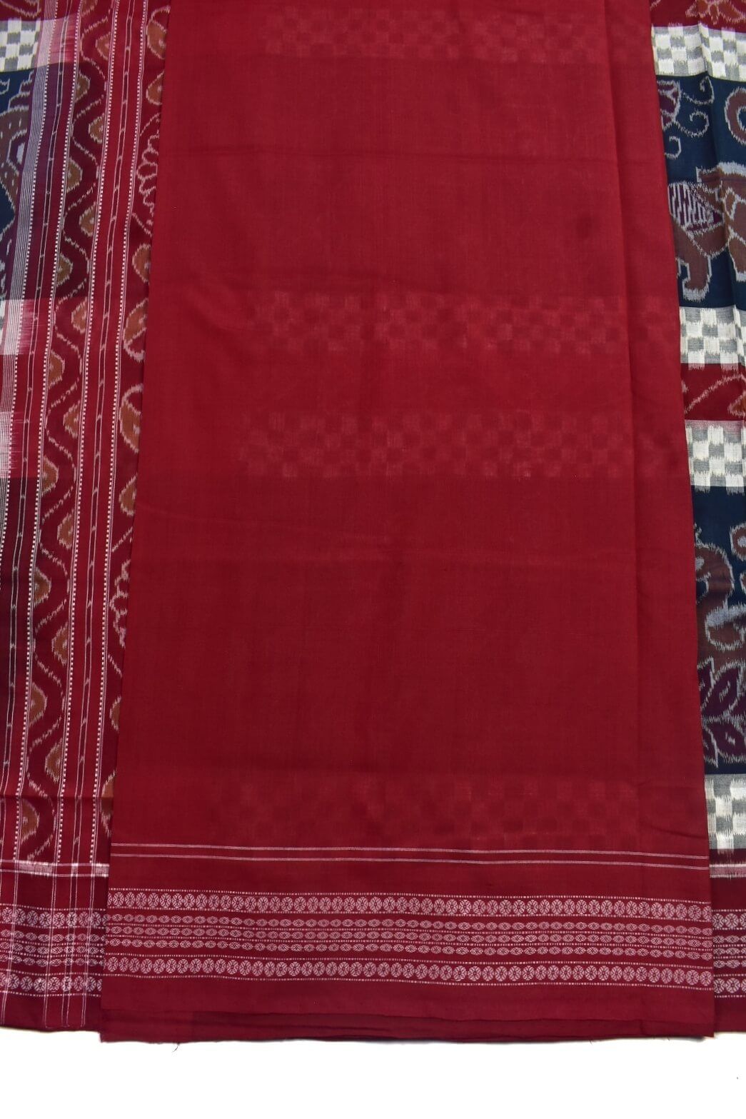 Sumati Colour Elephant Design Sambalpuri Handloom Cotton Bandha Saree - Image 5
