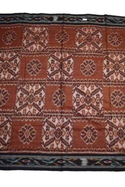 Maroon Colour Sambalpuri Handloom Mania Bandha Cotton Saree