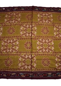 Biscuit Colour Sambalpuri Handloom Mania Bandha Cotton Saree