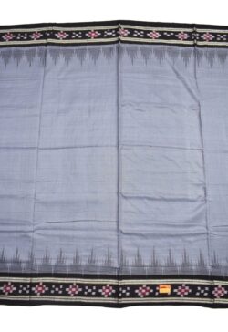 Gray Colour Sambalpuri Handloom Mania Bandha Cotton Saree