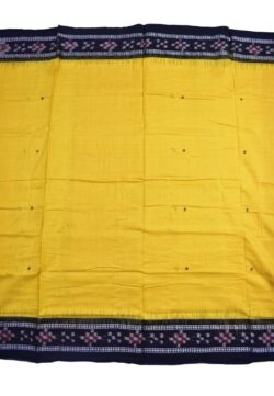 Yellow Colour Sambalpuri Handloom Mania Bandha Cotton Saree