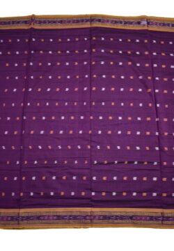 Purple Colour Sambalpuri Handloom Mania Bandha Cotton Saree