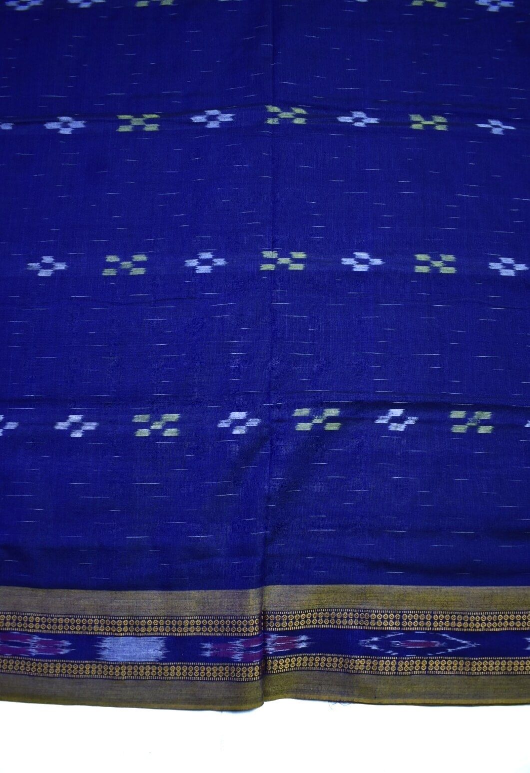 Blue Colour Sambalpuri Handloom Mania Bandha Cotton Saree - Image 4