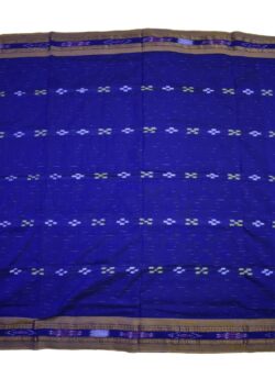 Blue Colour Sambalpuri Handloom Mania Bandha Cotton Saree