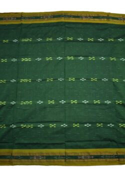 Green Colour Sambalpuri Handloom Mania Bandha Cotton Saree