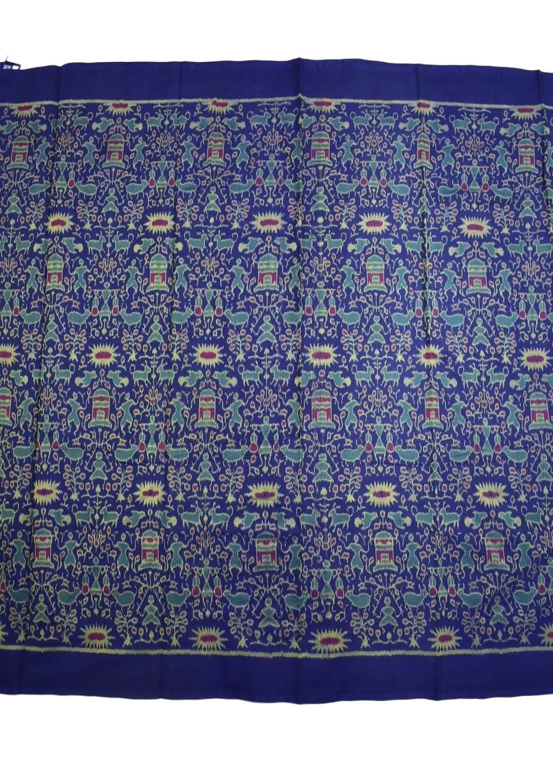 Blue Colour Sambalpuri Handloom Cotton Dress Material - Image 4