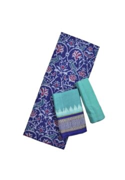 Blue Colour Sambalpuri Handloom Cotton Dress Material