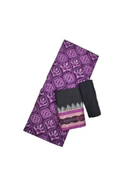 Purple Colour Sambalpuri Handloom Cotton Dress Material