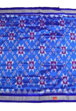 Sky Blue Colour Sambalpuri Handloom Bandha Silk Saree