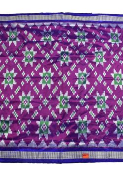 Purple Colour Pasapali Design Sambalpuri Handloom Bandha Silk Saree