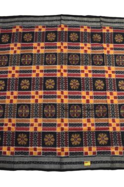 Brown-Black Combination Sambalpuri Handloom Utkal Laxmi Cotton Saree