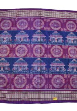 Pink-Blue Colour Sambalpuri Handloom Bandha Cotton Saree