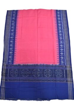 Pink-Blue Combination Sambalpuri Handloom Cotton Dupatta
