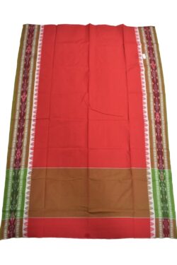 Red Colour Sambalpuri Handloom Cotton Dupatta