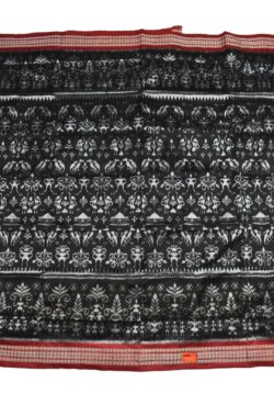 Black Colour Sambalpuri Handloom Bandha Silk Saree