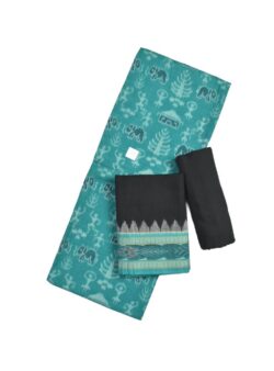 Sky Colour Sambalpuri Handloom Cotton Dress Material