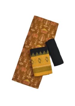 Yellow Colour Sambalpuri Handloom Cotton Dress Material