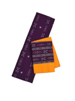 Purple Colour Sambalpuri Handloom Cotton Bomkai Dress Material