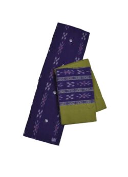 Blue Colour Sambalpuri Handloom Cotton Bomkai Dress Material