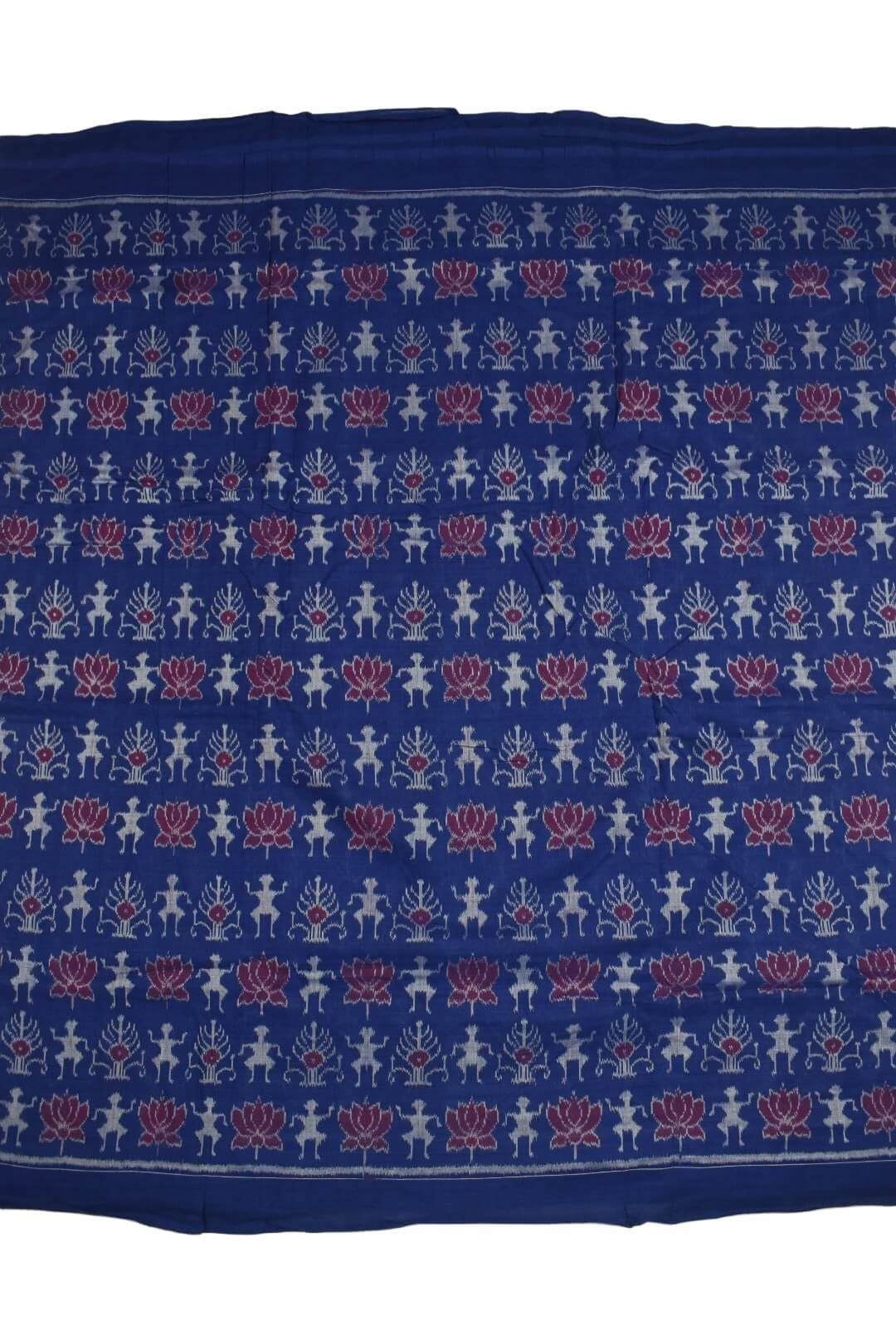 Blue Colour Sambalpuri Handloom Cotton Fabrics - Image 2