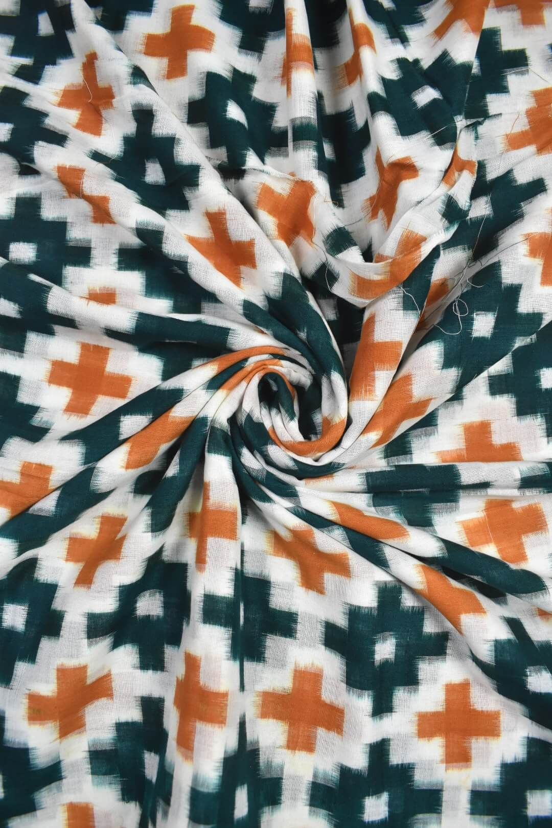 White Colour Sambalpuri Handloom Cotton Fabric