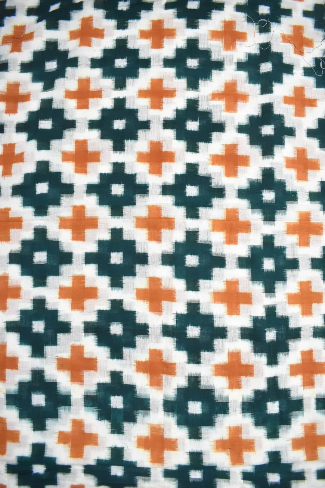 White Colour Sambalpuri Handloom Cotton Fabric - Image 3