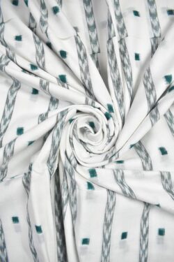 White Combination Sambalpuri Handloom Cotton Fabrics