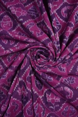 Purple Colour Sambalpuri Handloom Cotton Fabrics