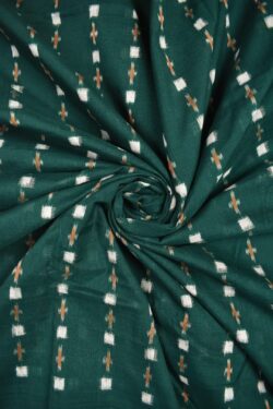 Green Combination Sambalpuri Handloom Cotton Fabrics