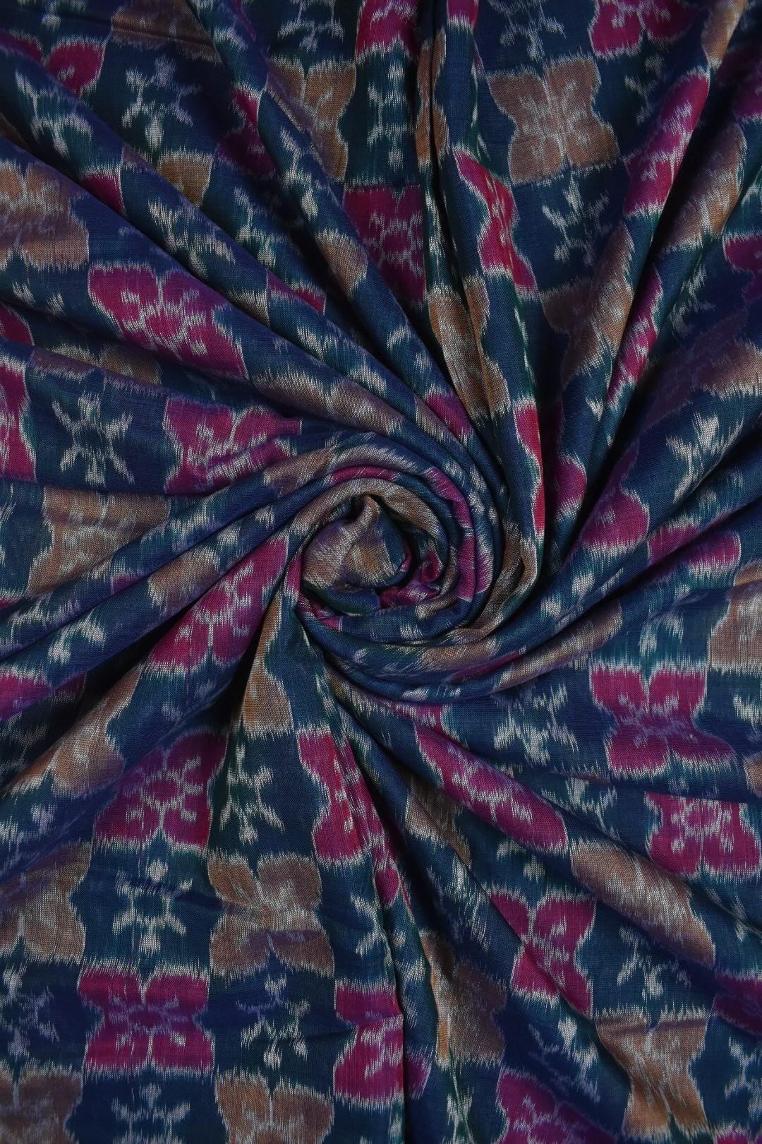 Blue Colour Sambalpuri Handloom Cotton Fabrics